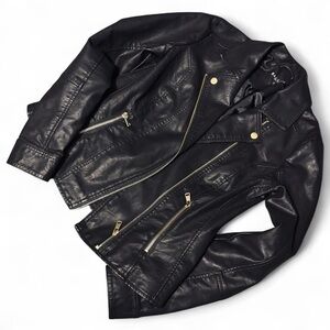 BACCINI Faux Leather Jacket - Size PS